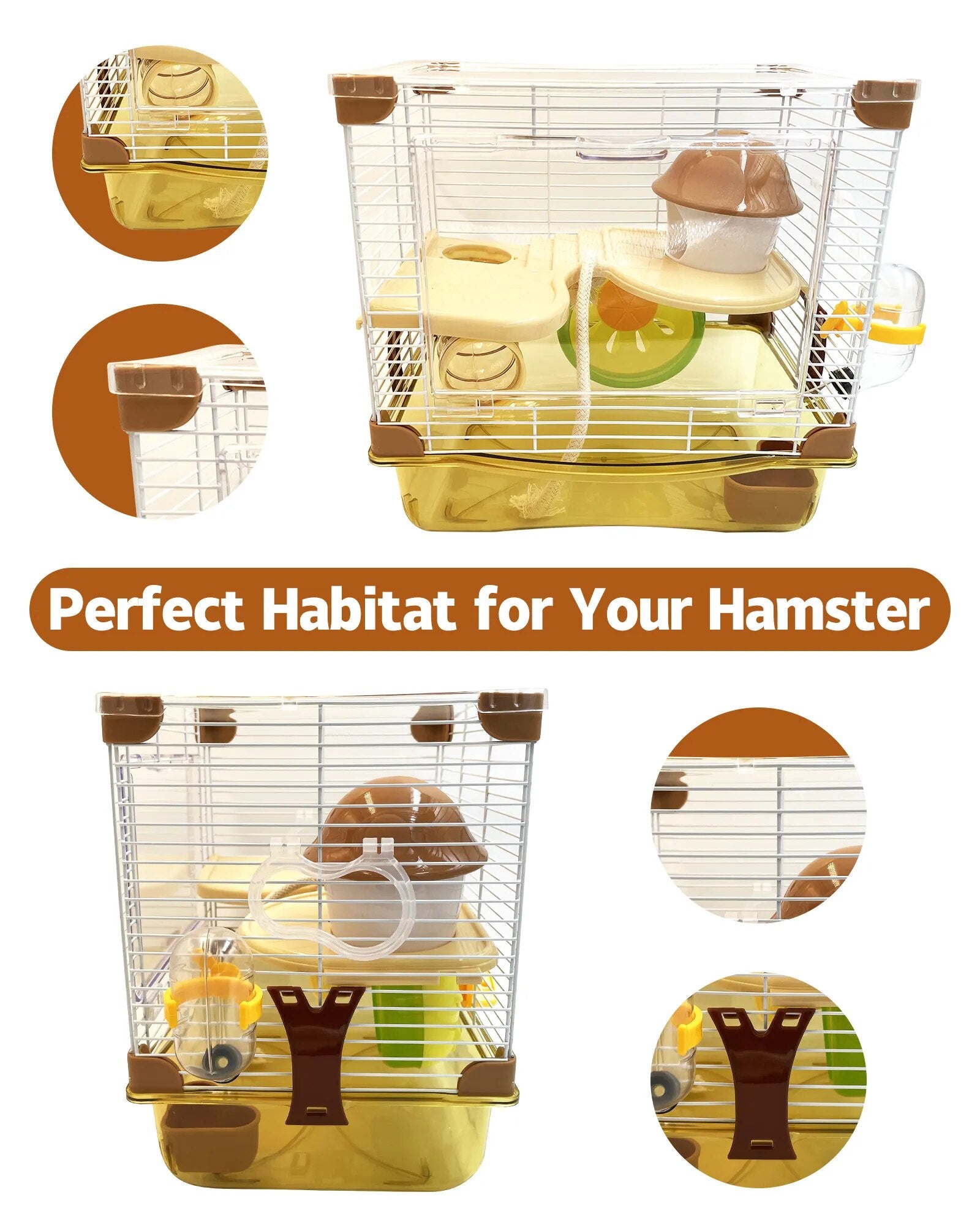 Easy-Start Hamster Haven: 2-Layer Transparent Cage - specialneedspetshop