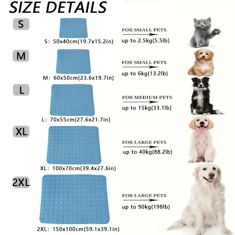 Dog Cooling Mat Summer Cold Bed Extra Large For Small Big Dogs, Cats