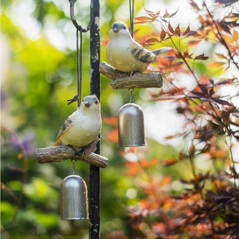 Bird Campanula Bells Resin Pendants