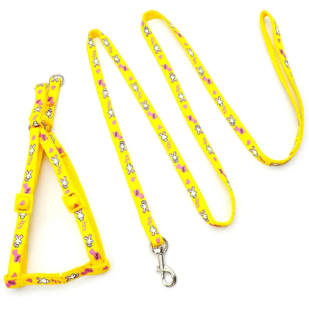 24pcs Adjustable Rabbit Harness Leashes