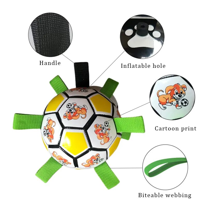 Football For Dogs Outdoor Training  Bite Chew - specialneedspetshop