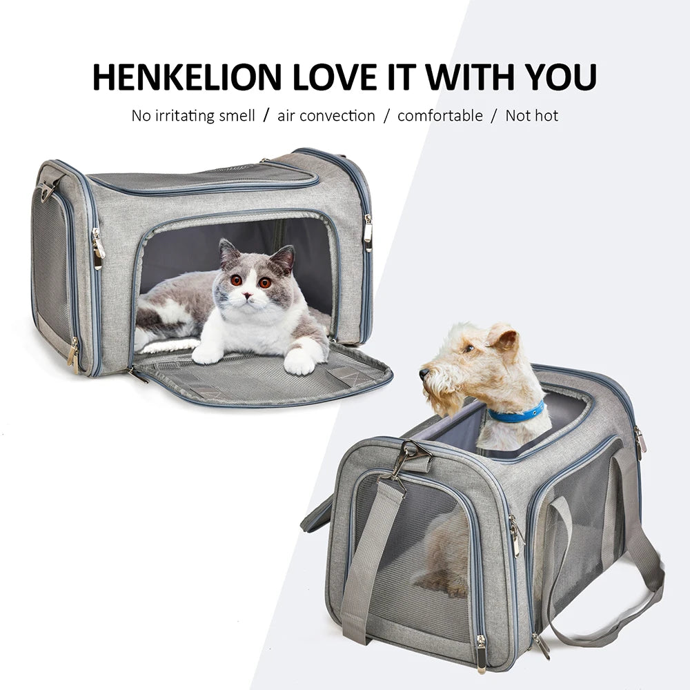 Dog Carrier Bag Soft Side Backpack  Dog Travel Bags Airline Approved