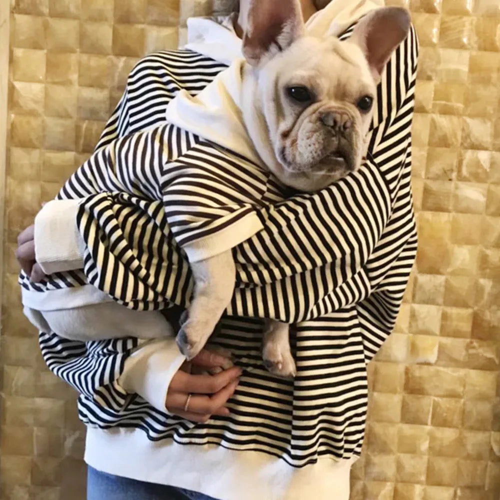 Dog And Owner Matching Outfits Stripe Dogs Hoodies