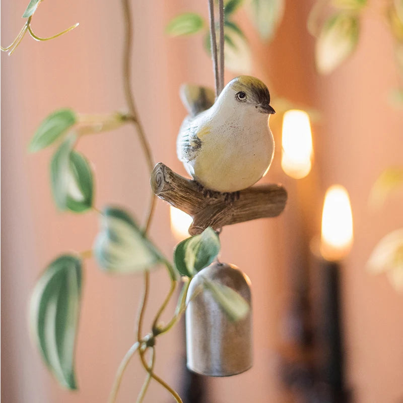 Bird Campanula Bells Resin Pendants