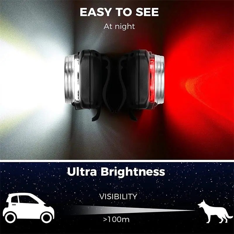 Safety Dog collar LED Light 4 Modes USB Rechargeable Aluminum - specialneedspetshop