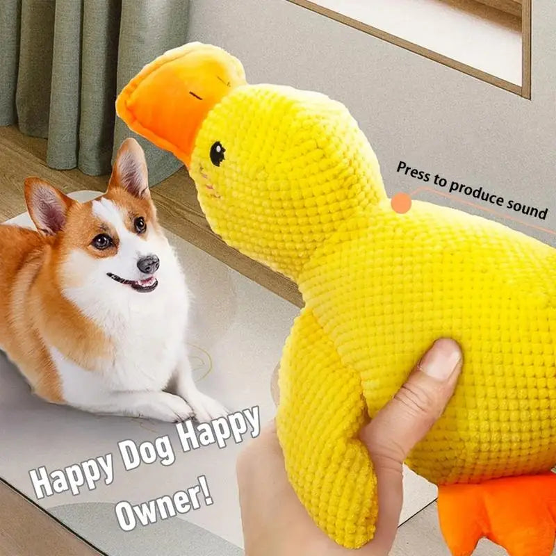 Plush  Dog Calming Duck Chew Toy Squeaky