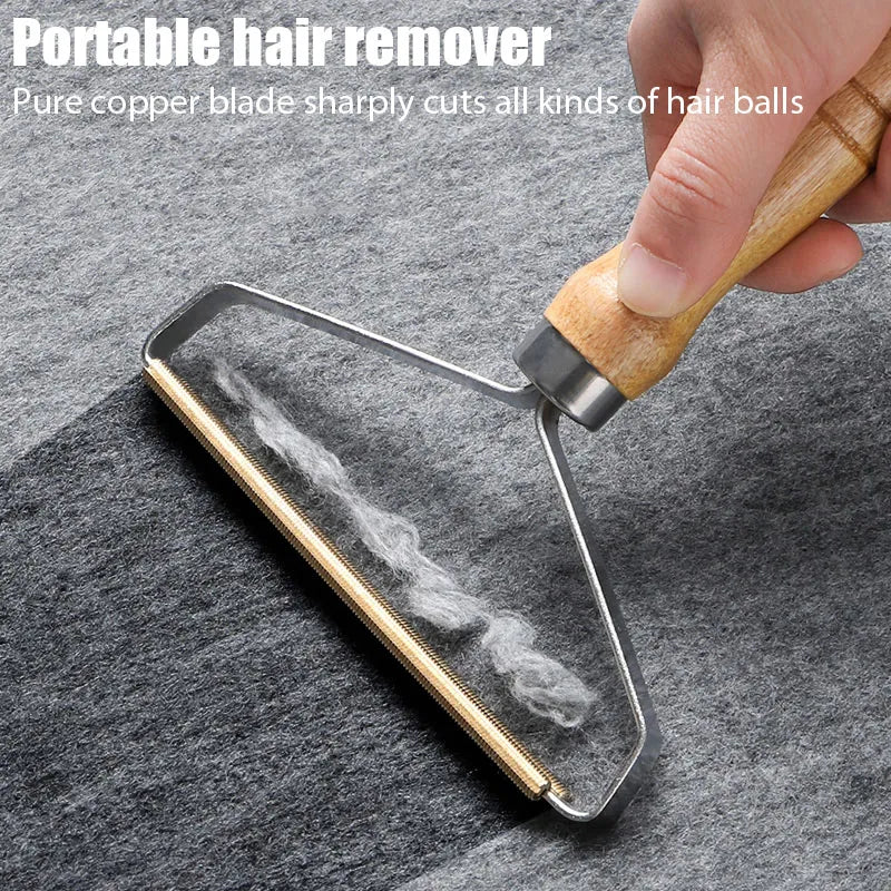 Pet Hair Remover Portable Manual Scraper Lint Cleaner Sticky Brush Cat Hair Removal