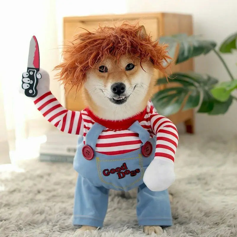 Dog Cat Pet Funny Costume Chucky Doll