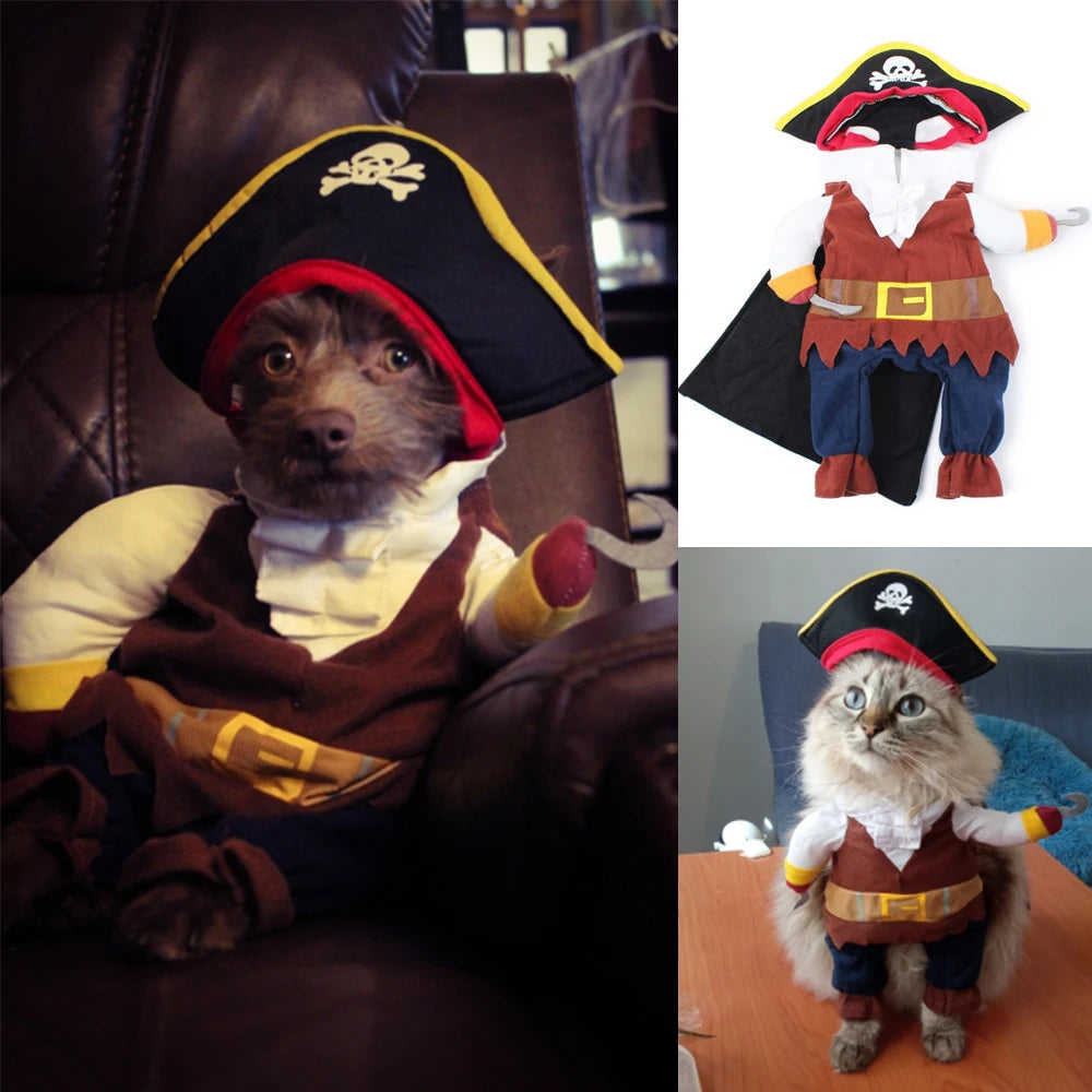 Pirate Cat Dog Costume For Small Medium Dogs Cats