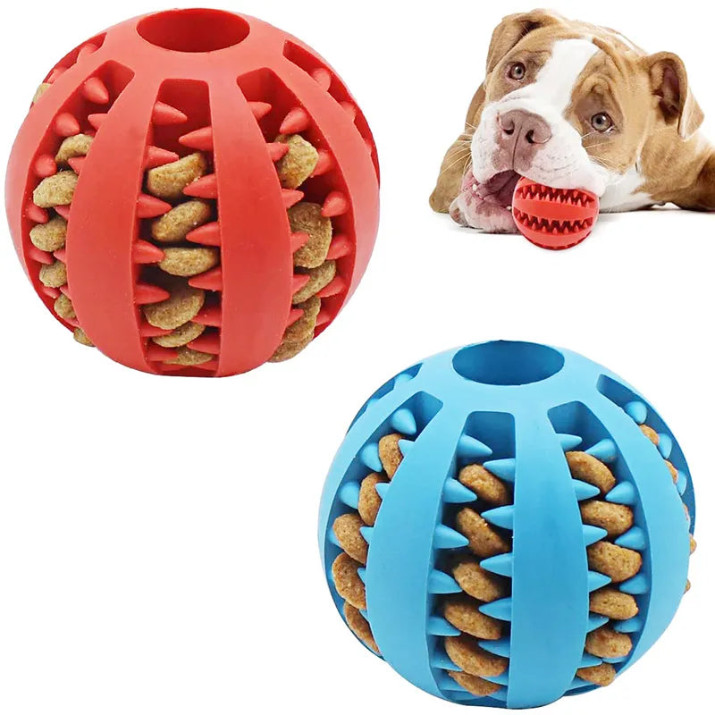 Ball  for Small Dogs Interactive Elasticity Tooth Cleaning Rubber Food Ball