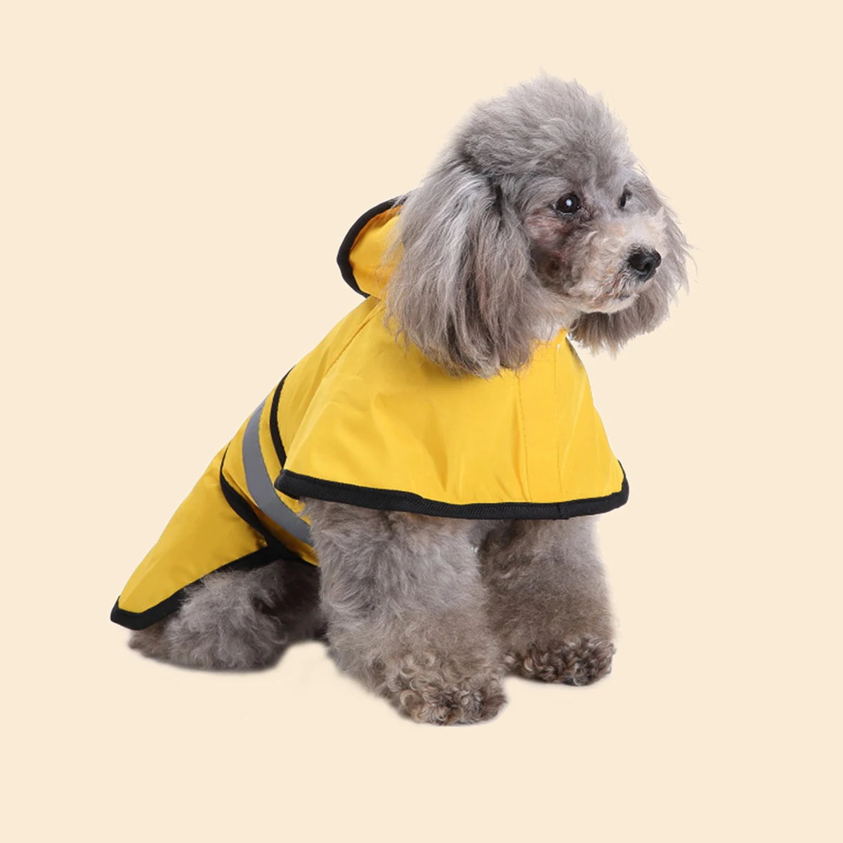 Large Dog Waterproof Raincoat  Adjustable    Hoodies with Strip Reflective