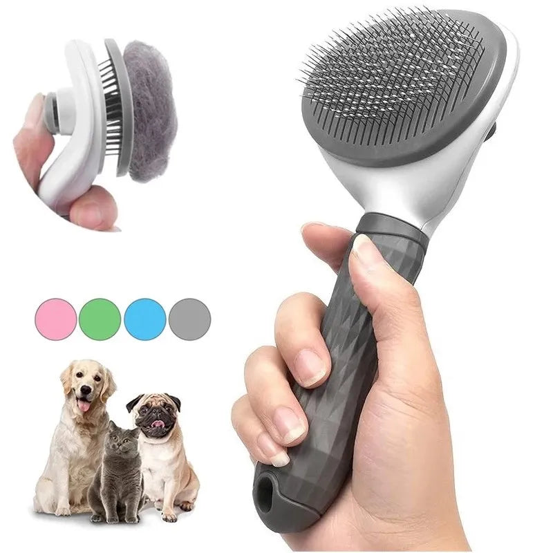 Brush Self Cleaning Hair Remover Brush For Dogs Cats Grooming Tool Pet Dematting Comb