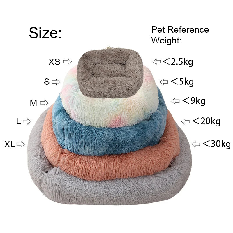 Rectangle Plush Dog Bed Winter Warm, Small Medium Big Cat Dog Bed