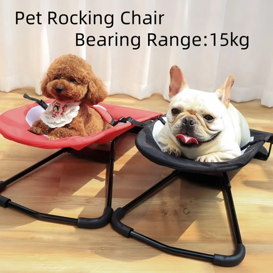 Dog Rocking Chair  Breathable Bed Foldable Adjustable