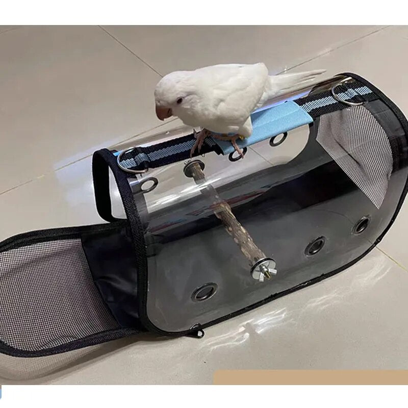 Portable Clear Breathable Bird Carrier Travel Bag - specialneedspetshop