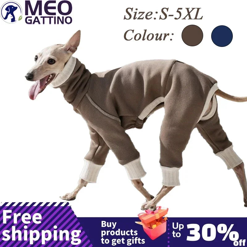 Winter Onesies for Dogs Large Soft  Clothes High Neck Warm Loose Four Legged