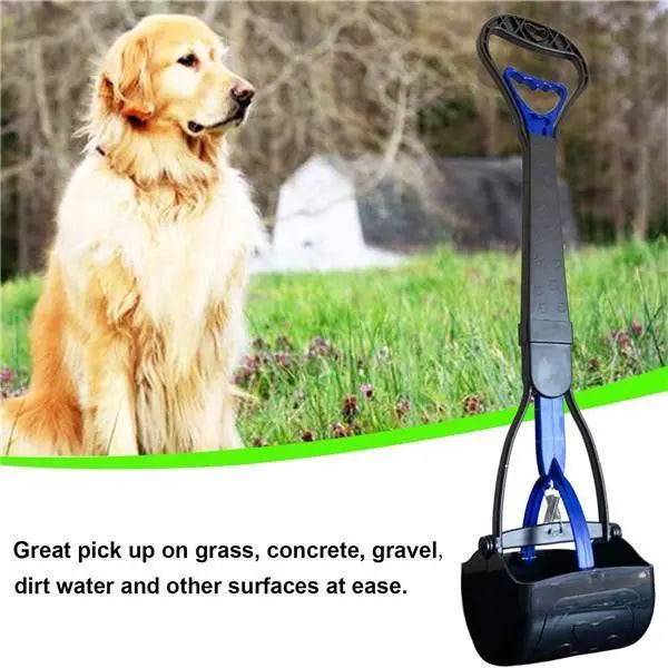 Pooper Scooper for Dog Jaw Clamp Heavy Duty Long Handle