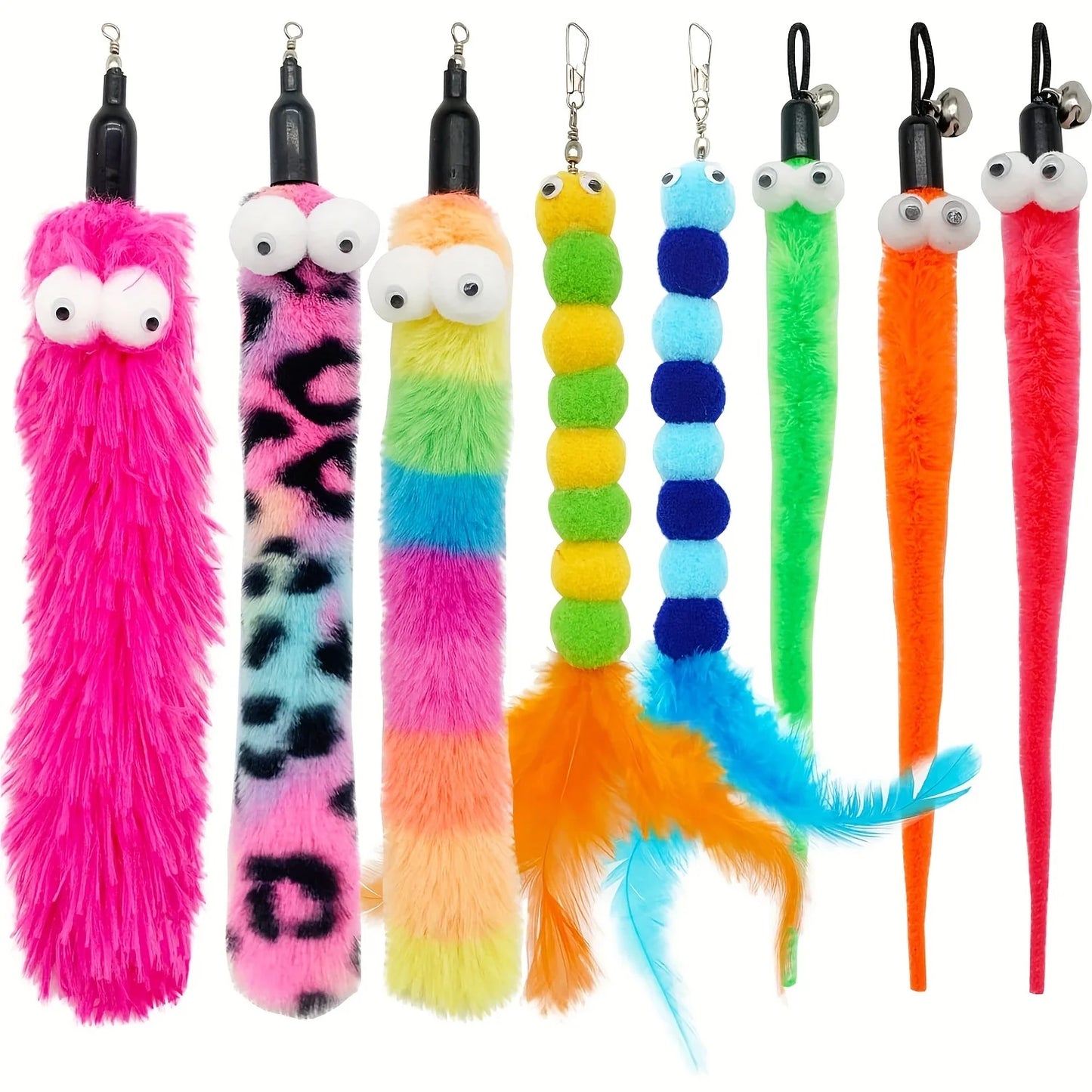 9 PCS Cat Wand  s Interactive Cat Toys