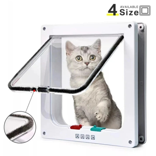 Cat Flap Door with 4 Way Security Lock