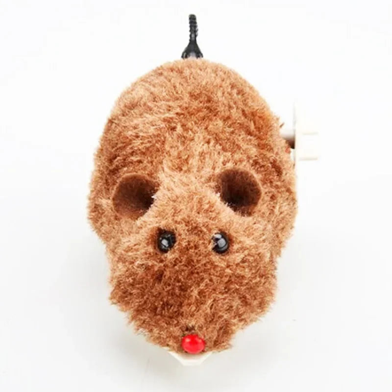 Lifelike Plush  Running Rat Toy for Cats Dogs   Random Color