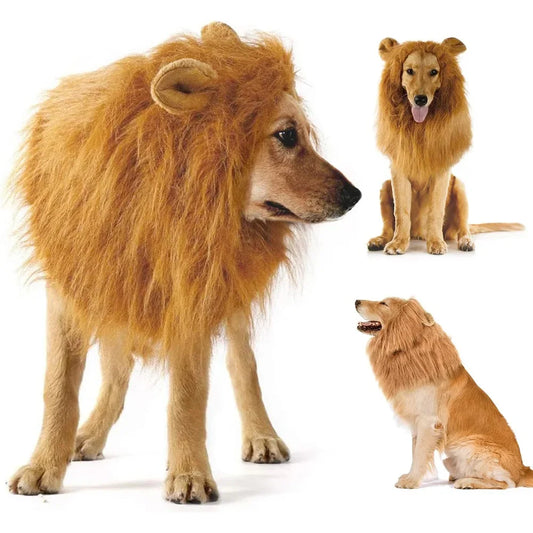 Dog Lion Mane    For Medium to Large Dogs With Ear Pet Accessories