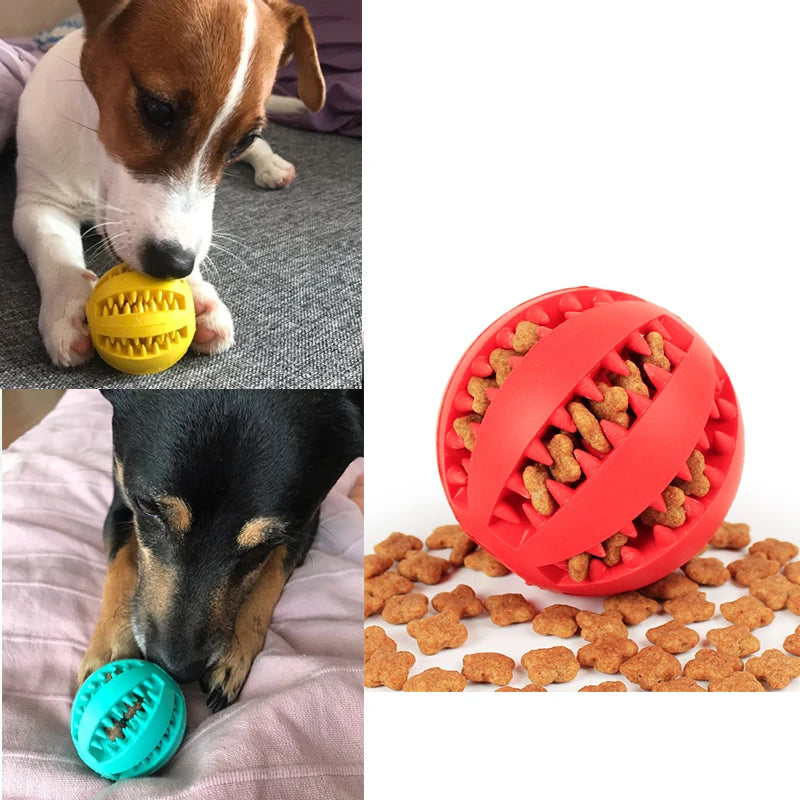 Dog  Interactive Rubber Chew Ball  Tooth Cleaning Balls