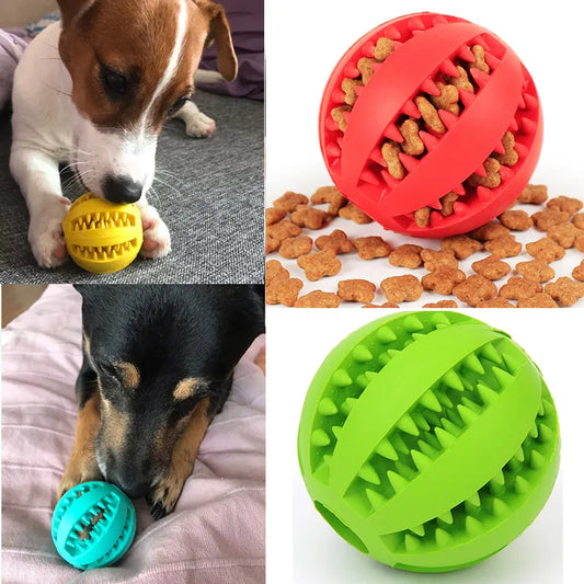 Dog  Interactive Rubber Chew Ball  Tooth Cleaning Balls