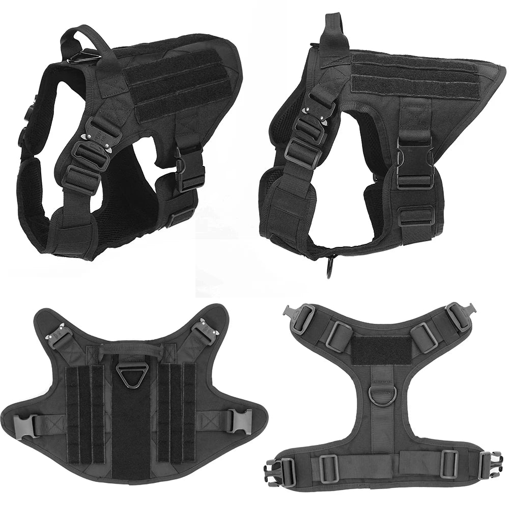 Military Large Dog Harness  Training Vest Tactical Dog Harness And Leash Set