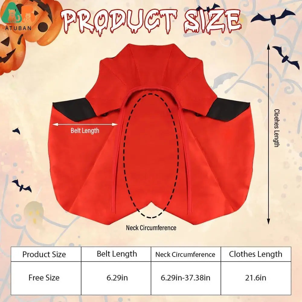 Cat Vampire Cloak Costume Adjustable  Cape Costume