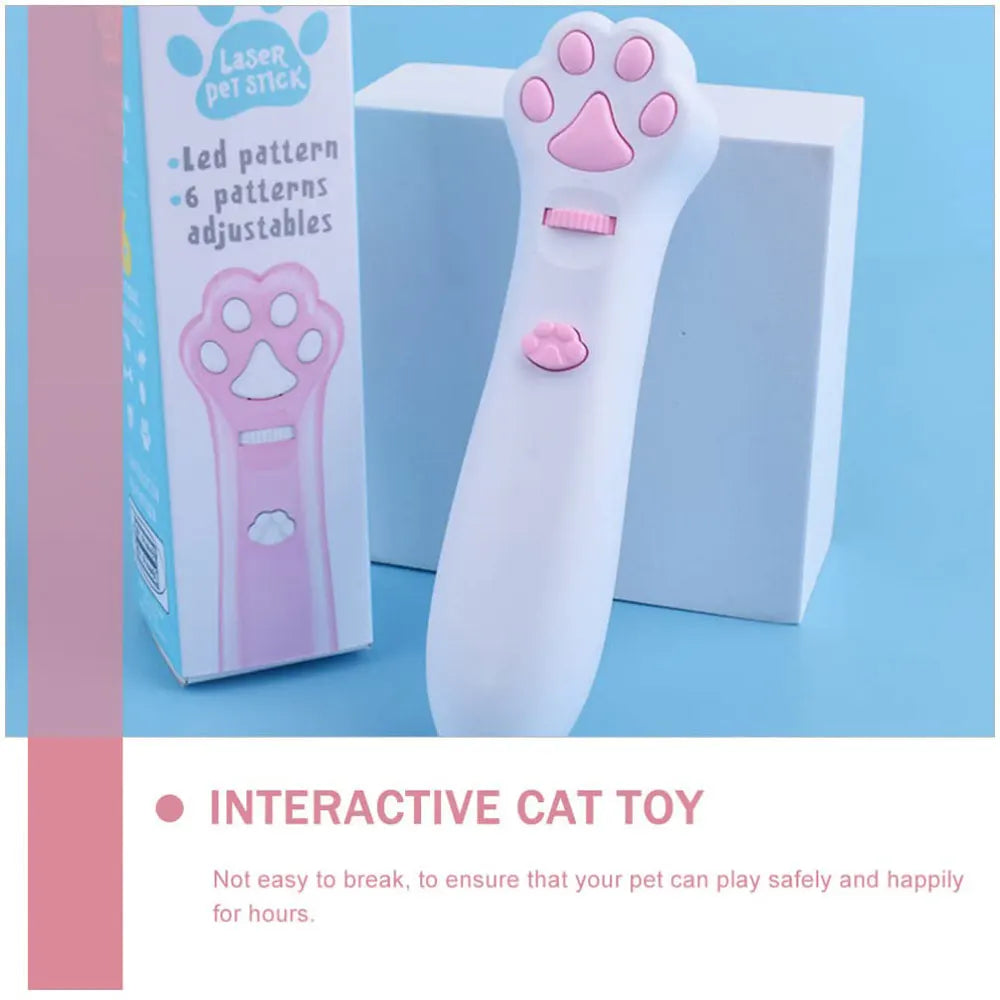 Laser Cat Teasing Stick 5 Modes + Red Dot LED Light Pointer