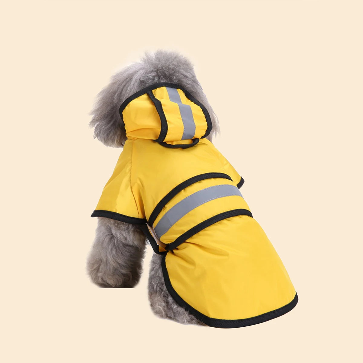 Large Dog Waterproof Raincoat  Adjustable    Hoodies with Strip Reflective