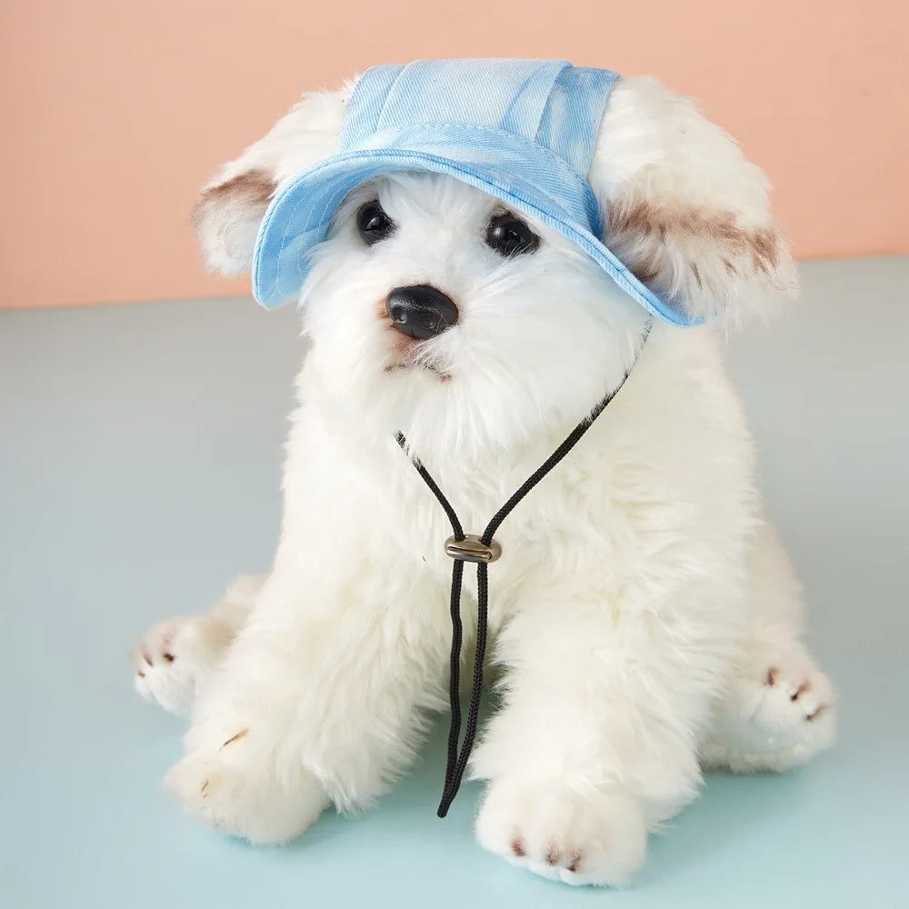 Pet Hat With Ear Holes Sunscreen Baseball Cap For Large Medium Small Dogs Summer Dog Cap