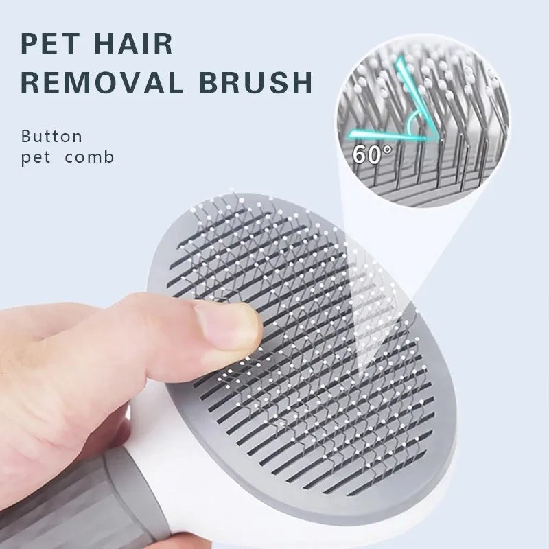 Brush Self Cleaning Hair Remover Brush For Dogs Cats Grooming Tool Pet Dematting Comb