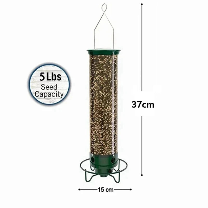 Outdoor Squirrel-Proof Hanging Bird Feeder Multiple Holes Bird Feeder