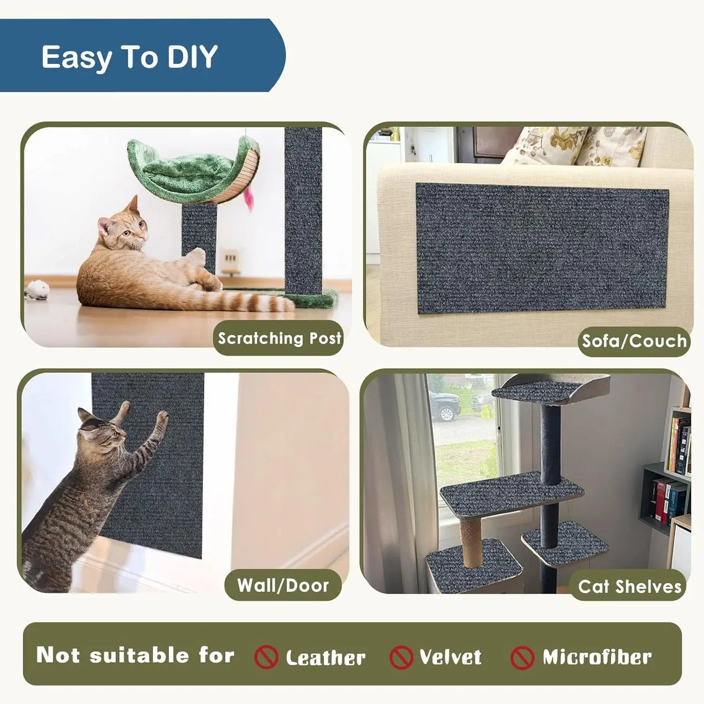 Self-Adhesive Carpet Cats Scratch Board  Cats Scratch Board Sofa Protection