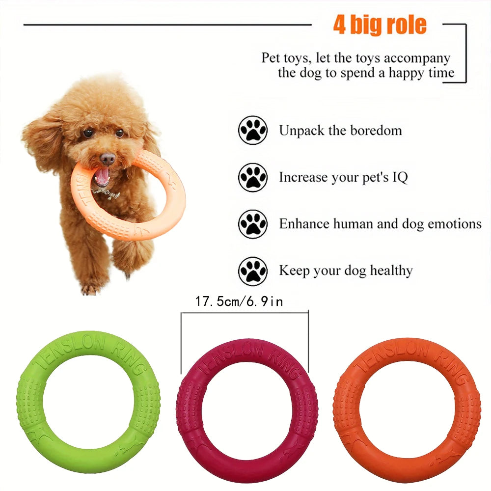 Dog Ring Toys Indestructible Chewing Flying Floating  for Small Medium Large Dogs