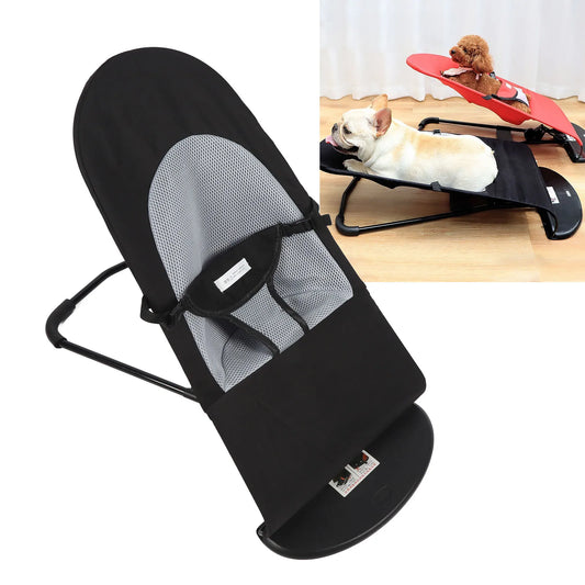 Dog Rocking Chair Foldable Washable Height Adjustable Portable Pet Rocker Bed Chair