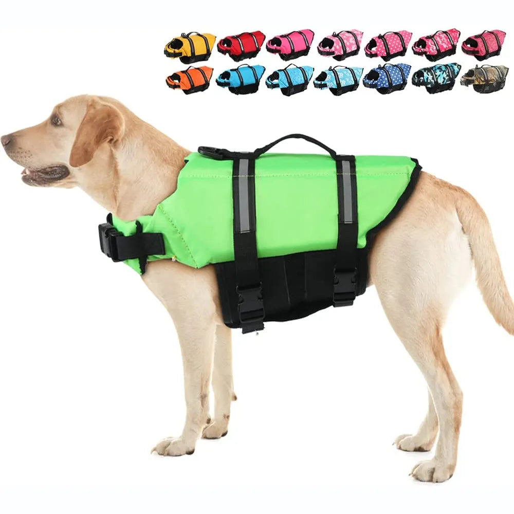 Dog Life Jacket with Reflective Stripe Adjustable - specialneedspetshop