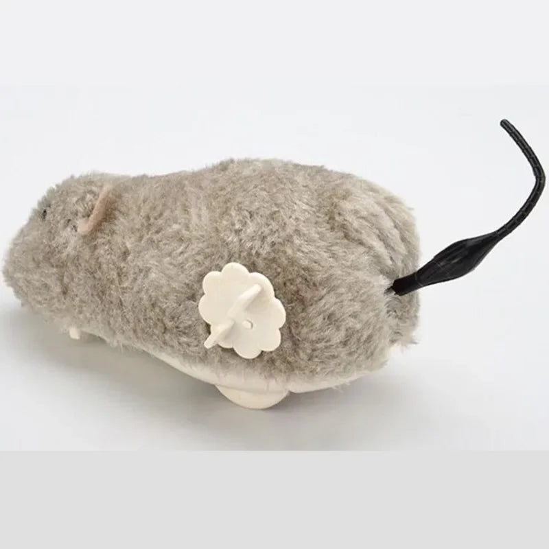 Lifelike Plush  Running Rat Toy for Cats Dogs   Random Color