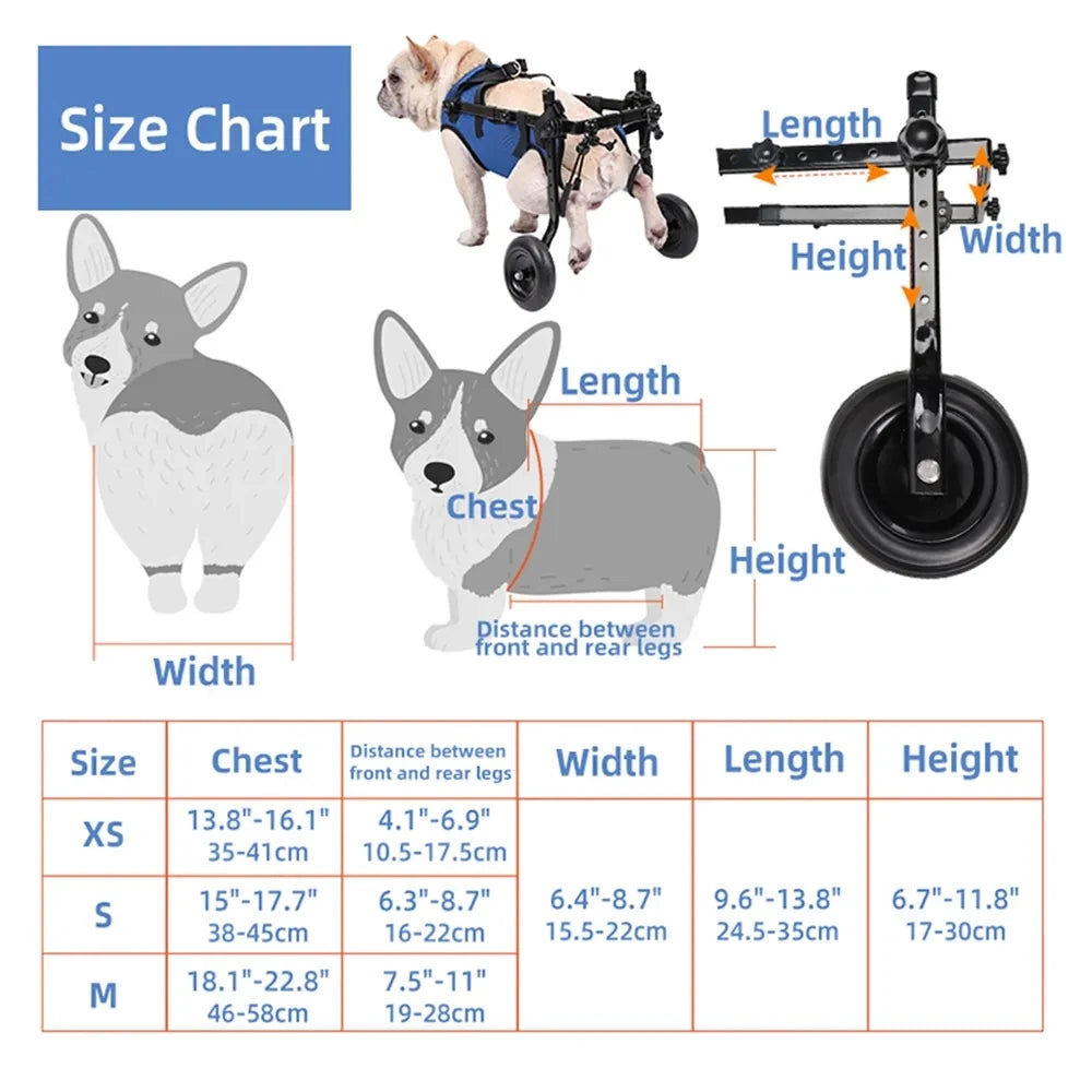 Wheelchair for disabled Dog Cart Hind Legs