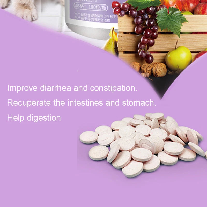 180 Tablets Pet Active Nutritional Probiotics Improve Diarrhea Digestion Gastrointestinal   for Cats and Dogs