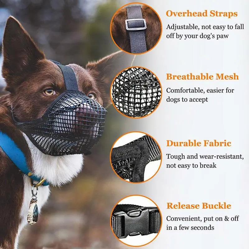 Dog Muzzles Adjustable Breathable - specialneedspetshop