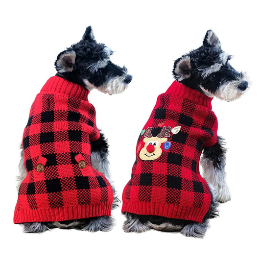 Dog   Winter Warm Knitted   Soft Sweater Christmas   Turtleneck