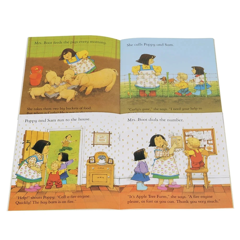 15x15cm Usborne Farmyard Tales Series Children Baby Famous Farm Story English Picture Book Parent Child Reading