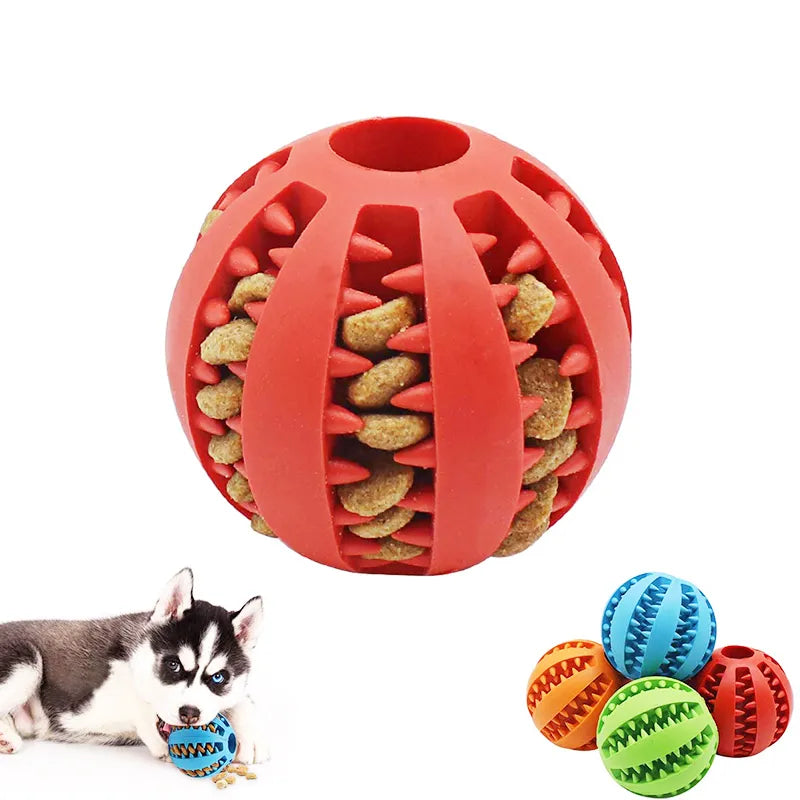 Ball  for Small Dogs Interactive Elasticity Tooth Cleaning Rubber Food Ball