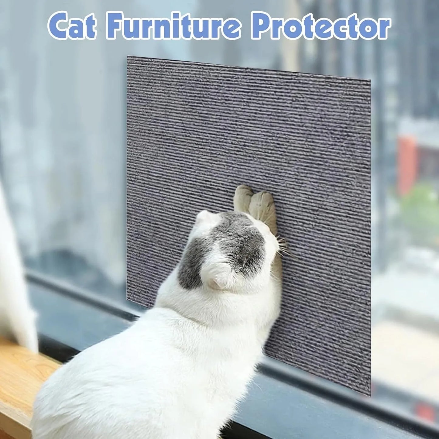 Cat Scratching Mat Carpet with Self-Adhesive Trimmable   Furniture Protector