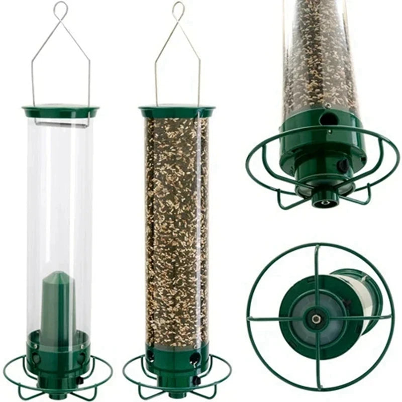 Outdoor Squirrel-Proof Hanging Bird Feeder Multiple Holes Bird Feeder