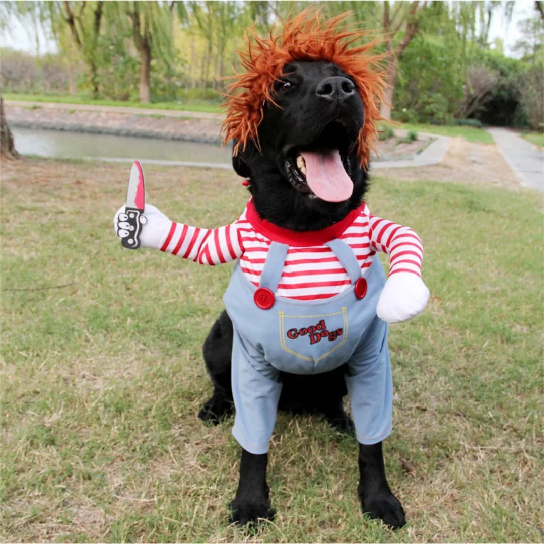 Dog Cat Pet Funny Costume Chucky Doll