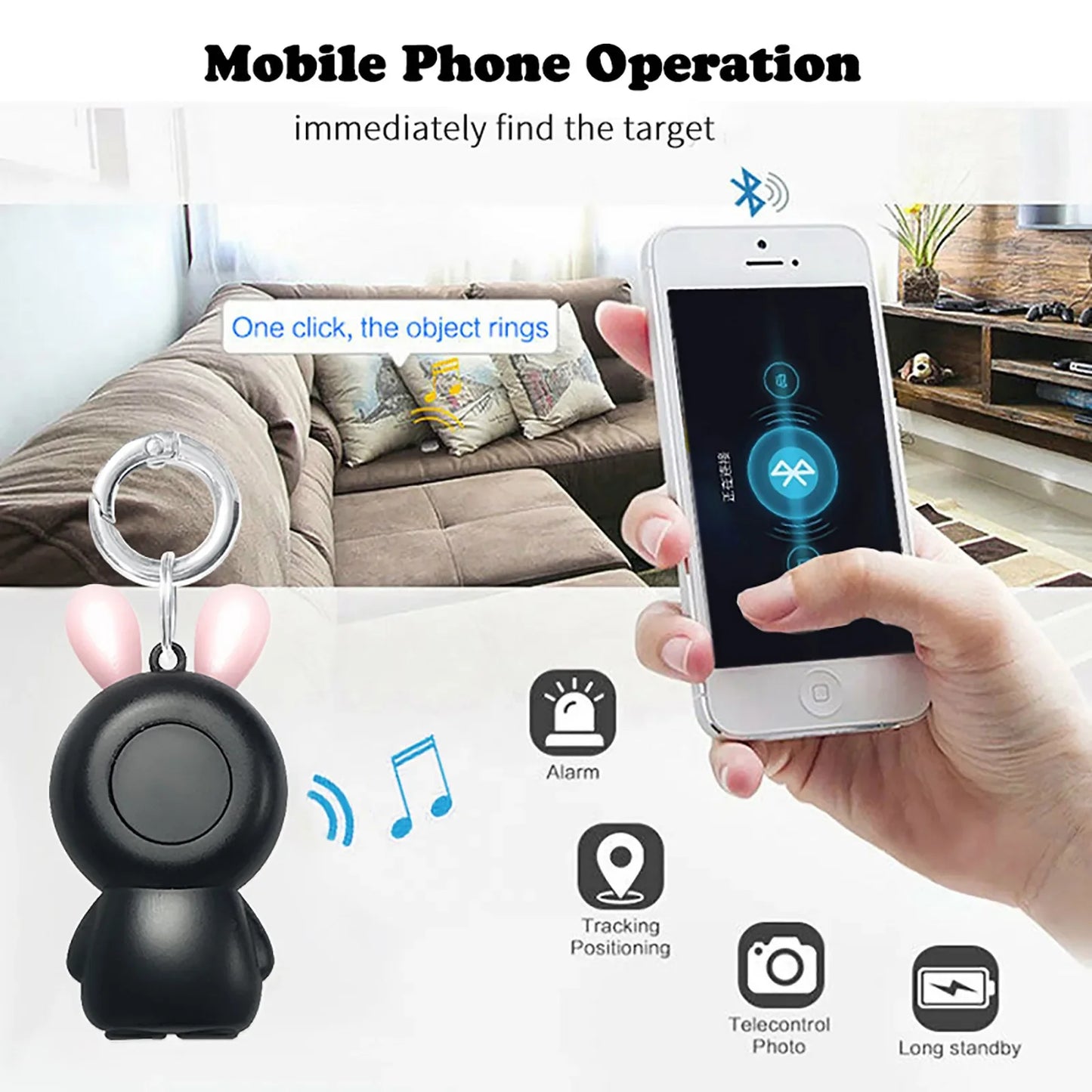 Mini Smart GPS Tracker Key Finder Locator Wireless Bluetooth Anti Lost Alarm Sensor