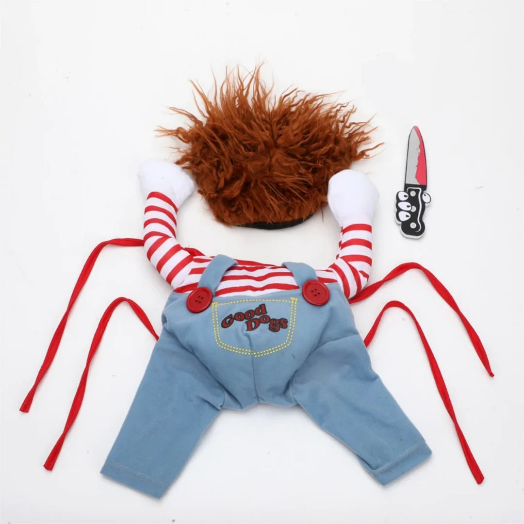 Dog Cat Pet Funny Costume Chucky Doll